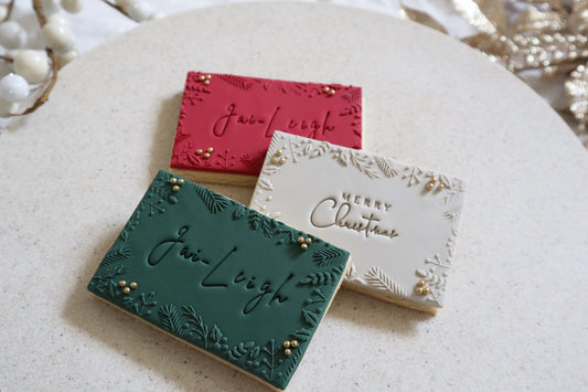 Personalised Christmas Place Card Cookie