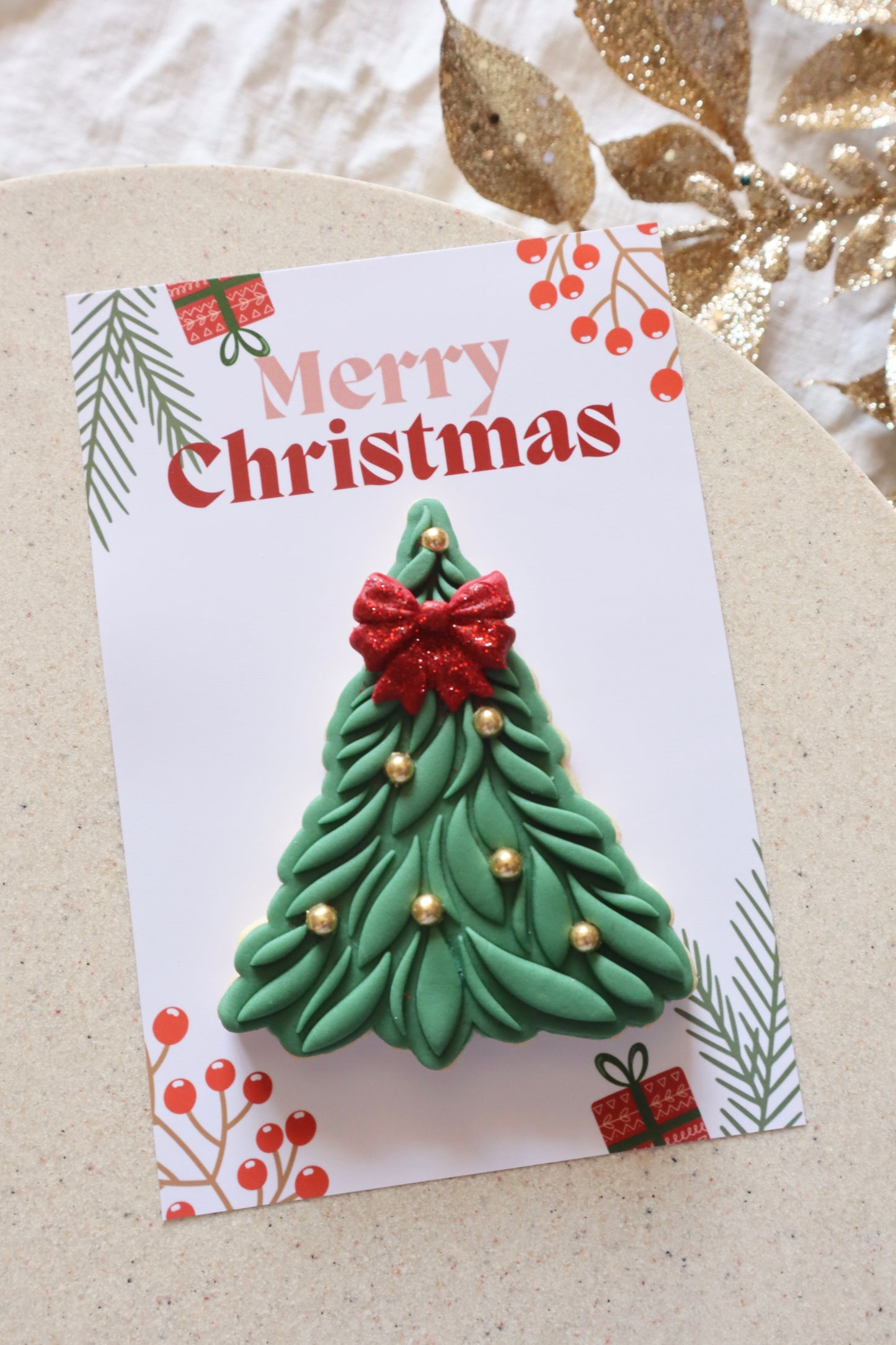 Christmas Single Cookie on Backing Card