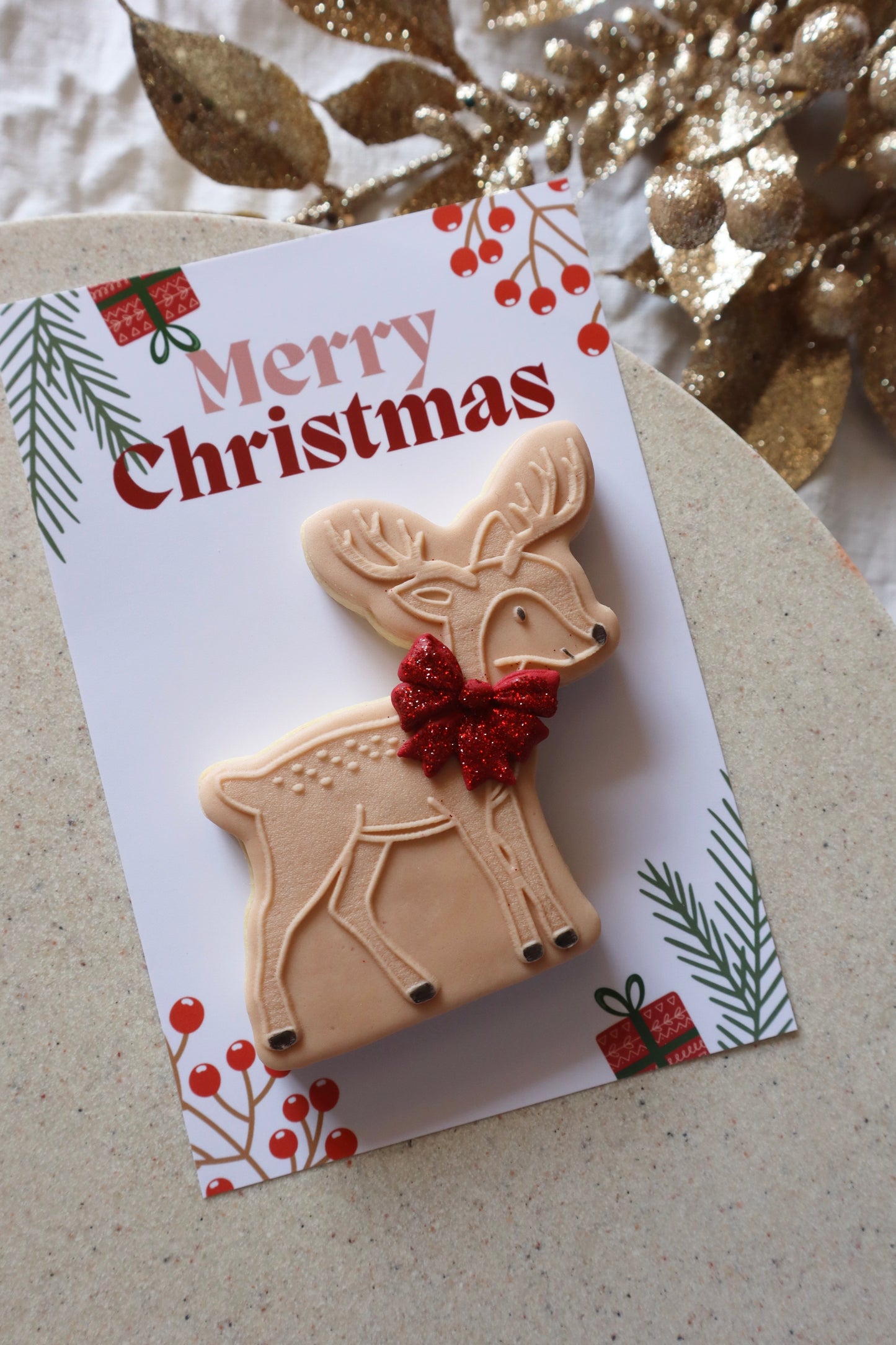 Christmas Single Cookie on Backing Card