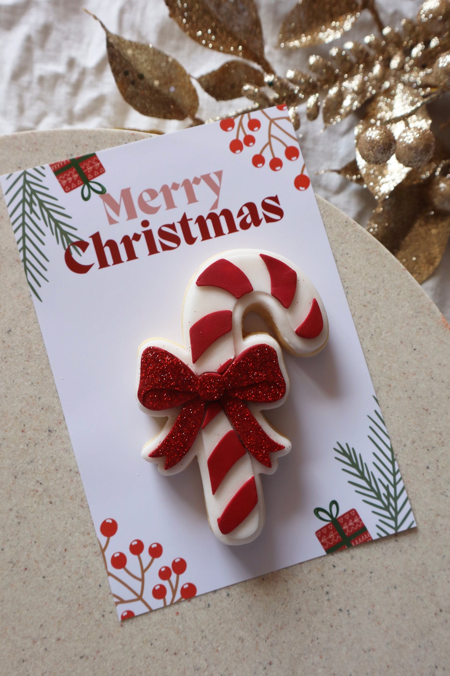 Christmas Single Cookie on Backing Card