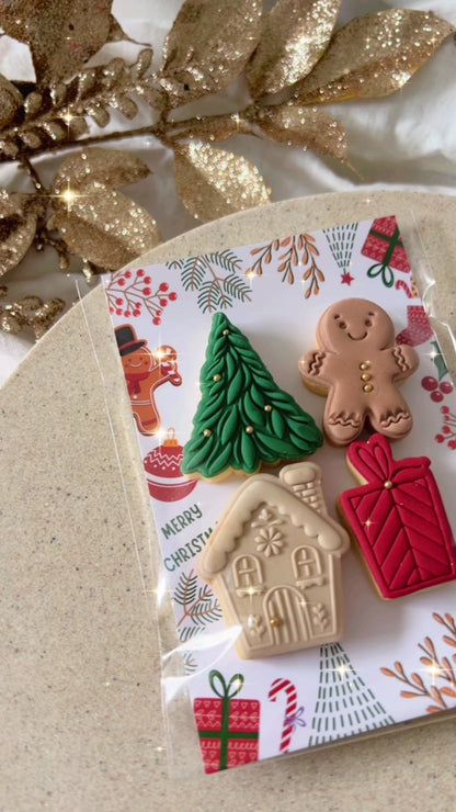 4 pack Christmas Mini Backing Card